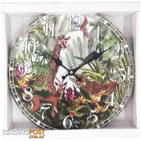 Decorative Print Wall Clock Jungle 32cmD - 800834