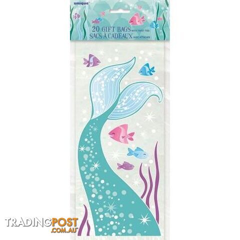 Mermaid 20 Cello Bags 28cm H x 13cm W (11 x 5) - 011179583331