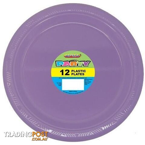 Lavender 12 x 18cm (7) Plastic Plates - 9311965343462