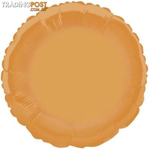 Orange Round 45cm (18) Foil Balloon Packaged - 011179533718