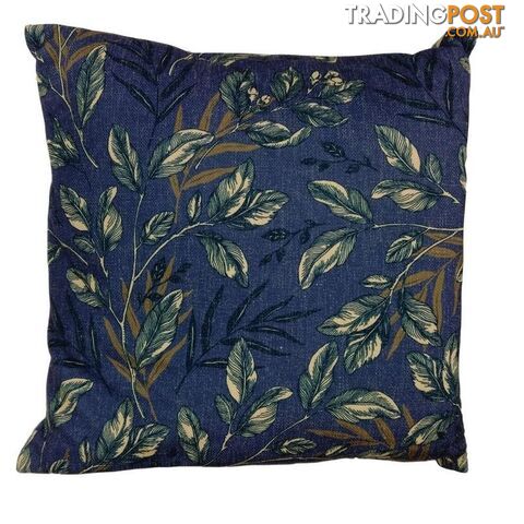 Cushion Spring Floral Blue with Green Leaves 45x45cm - 800912