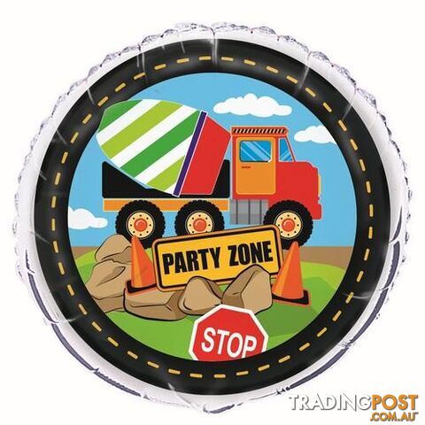 Construction Party 45cm (18) Foil Balloon Packaged - 011179521579