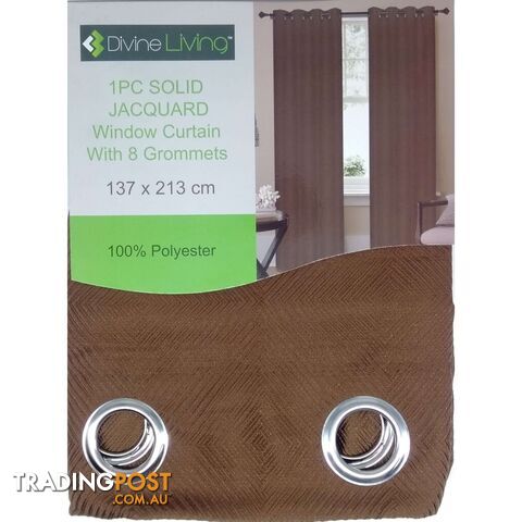 Divine Living Curtain Embossed Brown - 800571