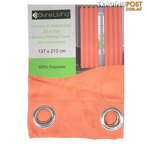 Divine Living Curtain Embossed Orange - 800192