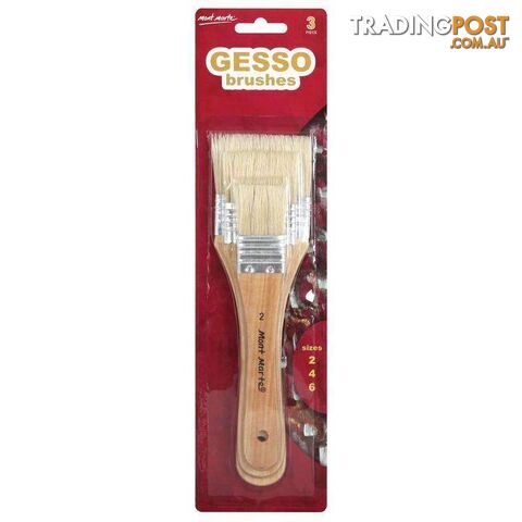 Mont Marte Gesso Brushes Sizes 2 4 & 6 - 9328577005862