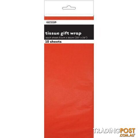 10 Tissue Sheets - Orange - 011179062928