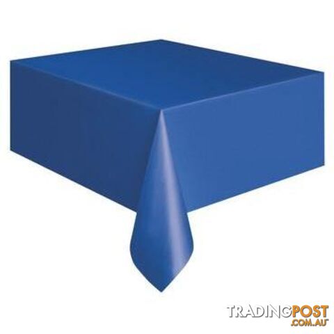 Royal Blue Unique Plastic Tablecover Rectangle 137cm x 274cm (54 x 108) - 011179050857
