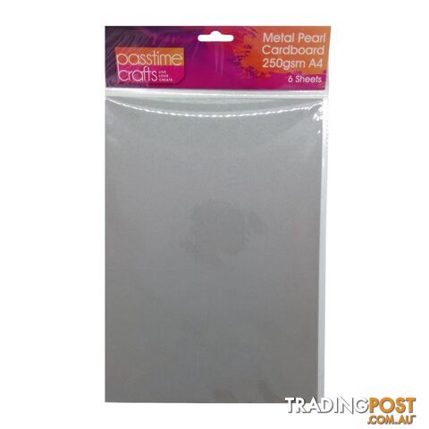 Metal Pearl Cardboard 250gsm A4 Grey 6 Pieces - 800311