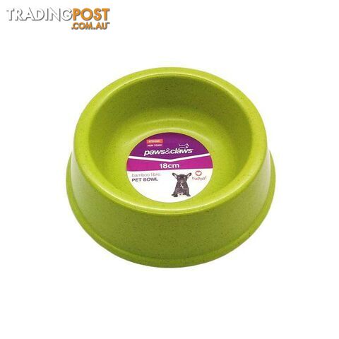 Bamboo Fibre Pet Bowl Green 18cm - 800476