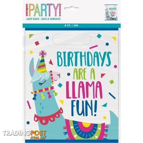 Llama Birthday 8 Loot Bags - 011179732333