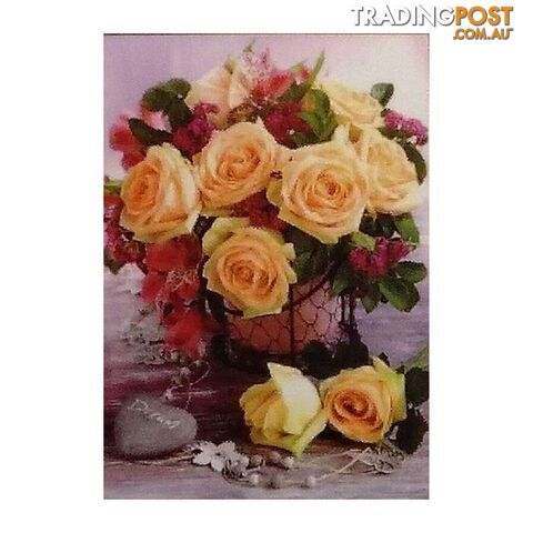 5D Diamond Art Flowers Delight 25x35cm - 800638