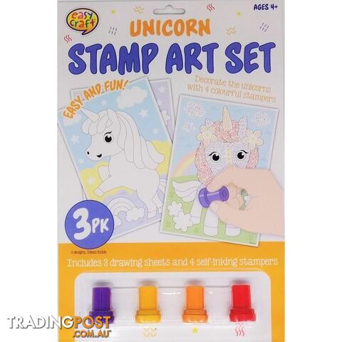 Stamp Art Kit 3Pk Assorted 4 Designs - 800679