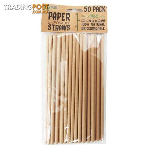 Eco Paper Party Disposable Straws 50 Pack - 9328644052119