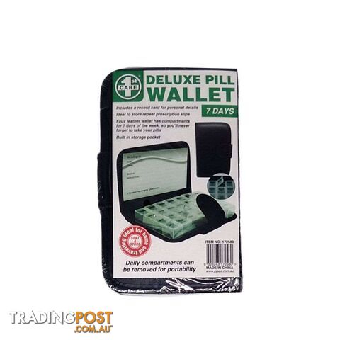 Pill Wallet Delux 7 Day Organiser - 9326243172580