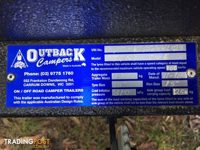 2018 Outback Campers Sturt Camper Trailer Off Road