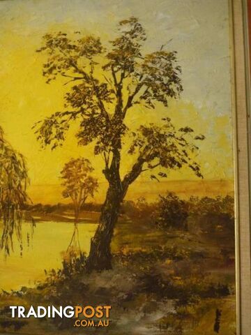 Original oil painting, Lake scene**N0W 20% OFF** - photo 5 of 6