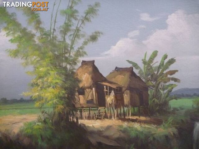 D P Pasman, Manila, 1968.Large Asian Country oil **NOW 20%OFF** - photo 2 of 5
