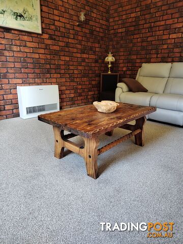 SOLID HEAVY TIMBER COFFEE TABLE