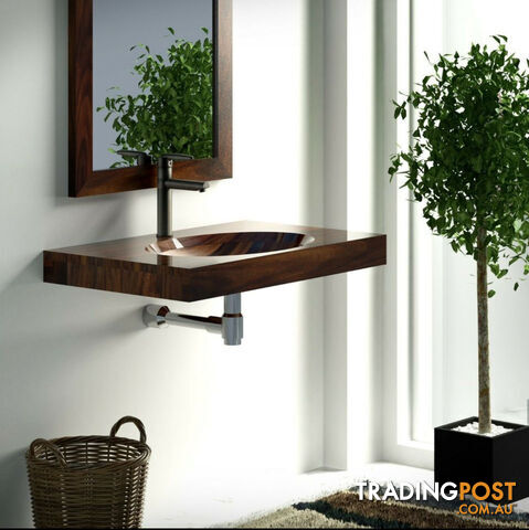 Wall Hung Bathroom Vanity Teak Wood (design 2)