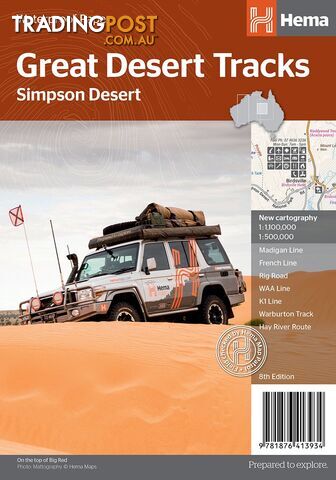 HEMA MAP - Great Desert Track Simpson Desert