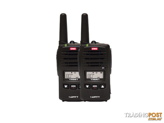 GME TX667TP 1 Watt UHF CB Handheld radio - Twin Pack