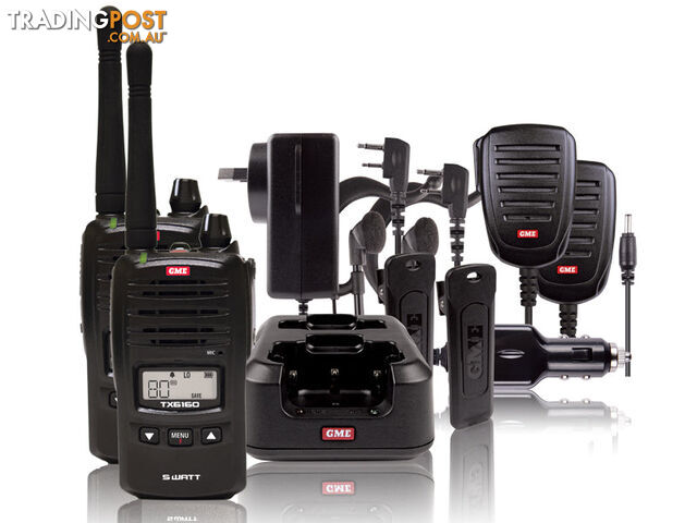 GME TX6160TP 5 Watt IP67 UHF CB Handheld radio - Twin Pack