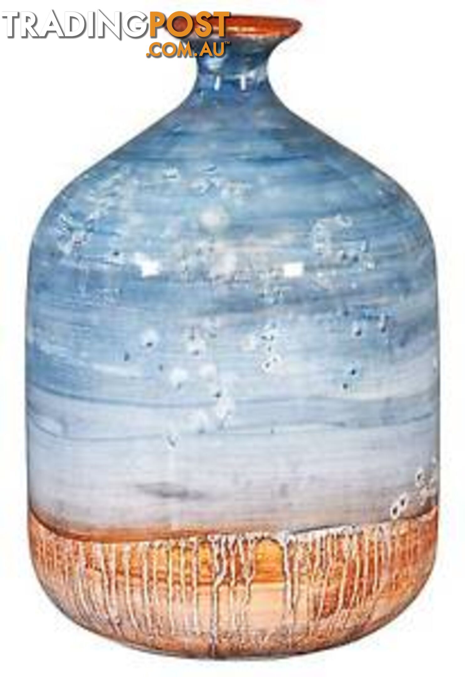 Cylinder Bud Vase: Dotted Twilight To Apricot Strata