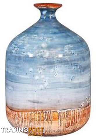 Cylinder Bud Vase: Dotted Twilight To Apricot Strata