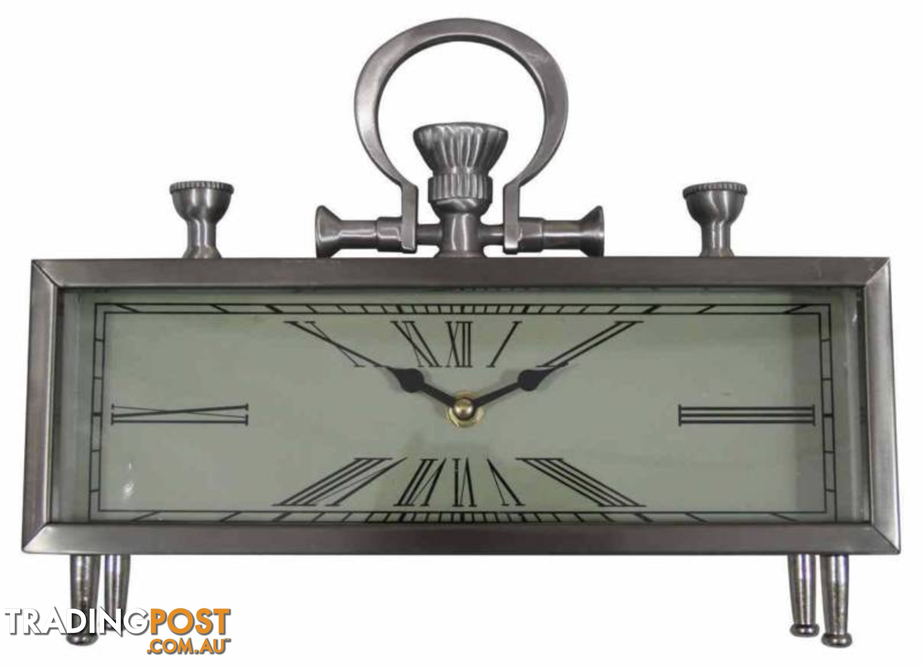 Silver Table/Mantel Rectangle Clock: www.trojanhomeware.com.au