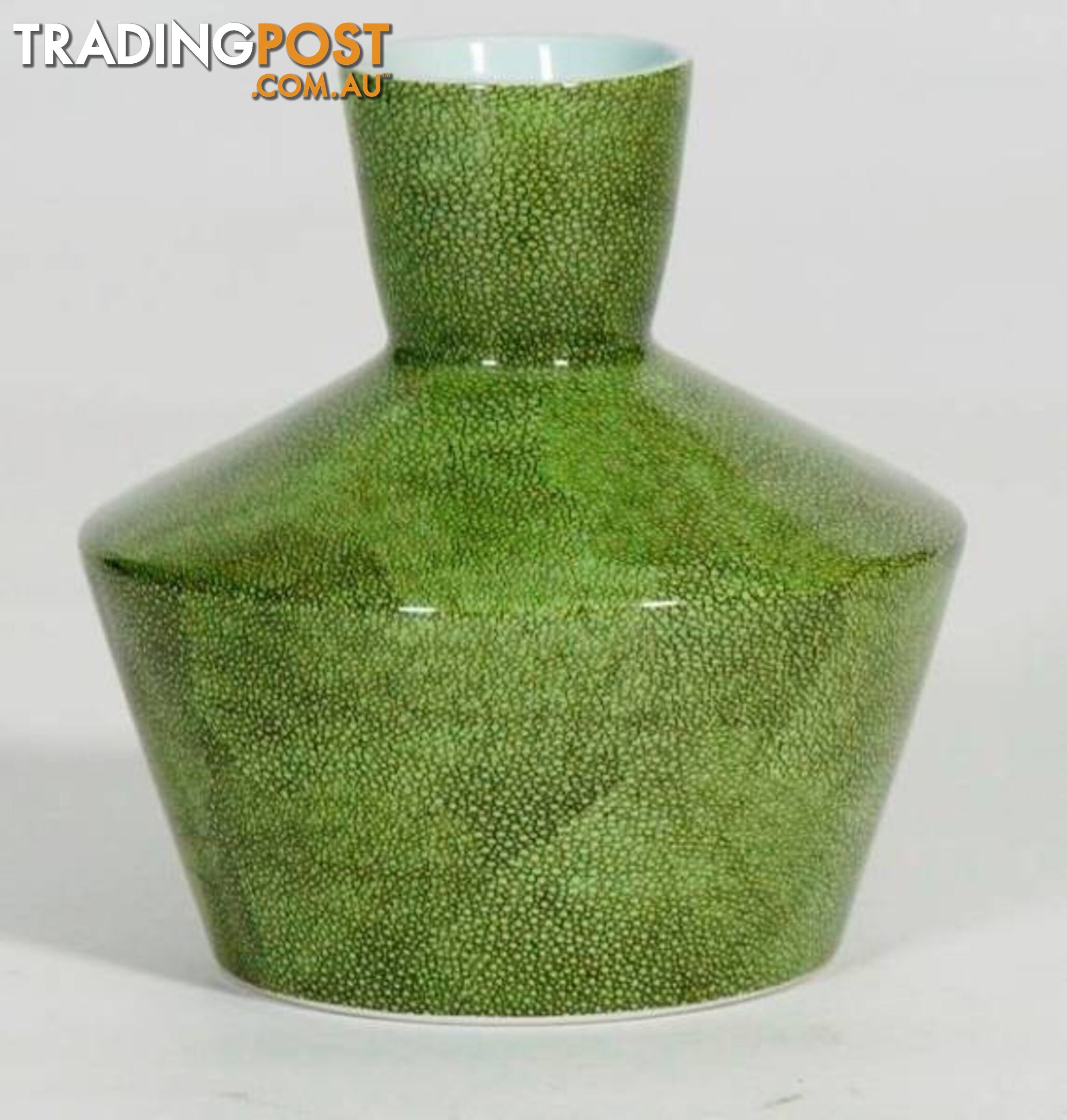 Green Shagreen Vase