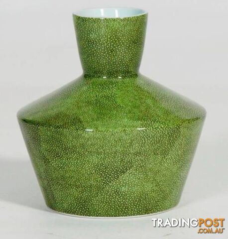 Green Shagreen Vase