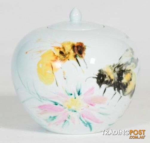 Vintage Handpaitned Vase -Bee Hive