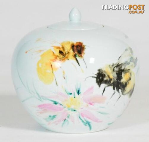 Vintage Handpaitned Vase -Bee Hive