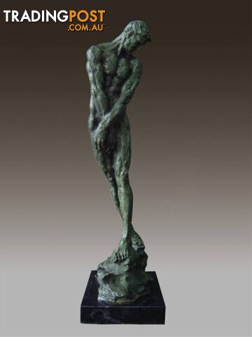 Bronze Sculpture Statue Tall Massive Nude Male Man
