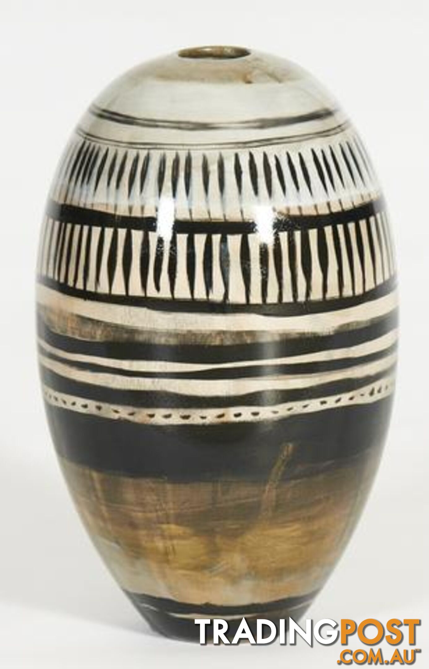 Handpaintned Wooden Vase: Dawn And Dusk