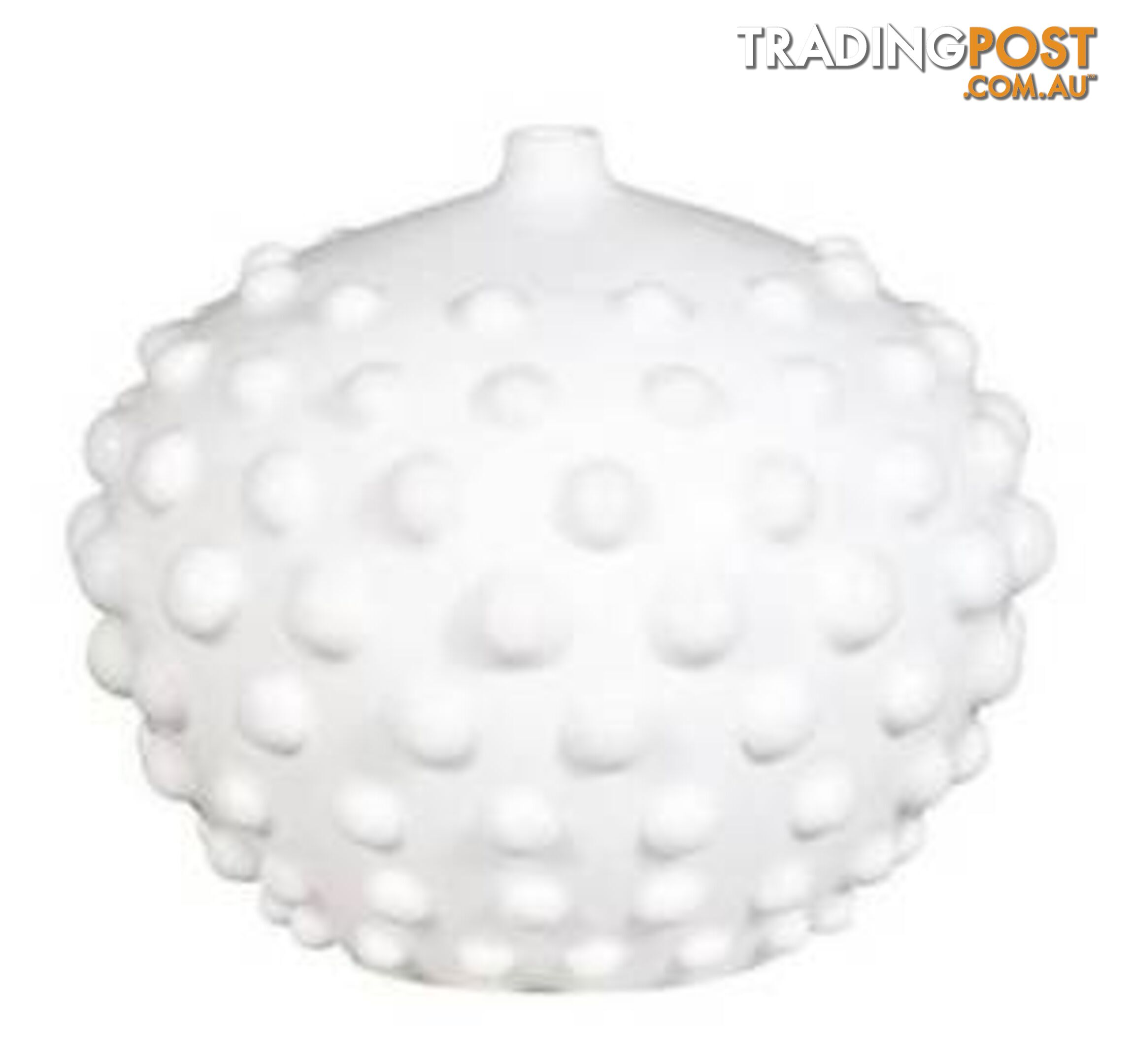 Large White Studded Sphere Vase