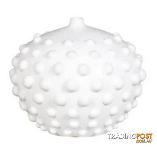 Large White Studded Sphere Vase