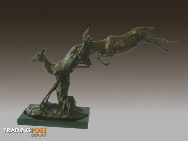 Ibex Bronze And Marble Sculpture
