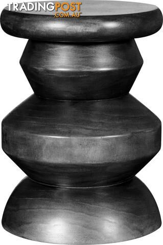 Dark Graphite Turned Stool