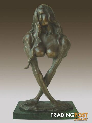 Naked Women Bronze And Marble Sculpture