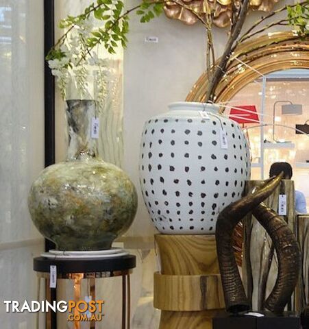 Large Vintage Hand PaintedTexture Vase - photo 2 of 2