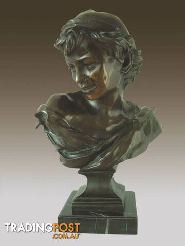 Popular Woman Bust Bronze And Marble Sculpture