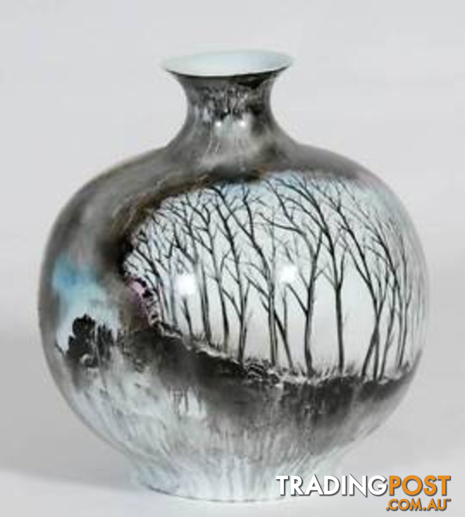 Large Handpainted-Black Forest Vase