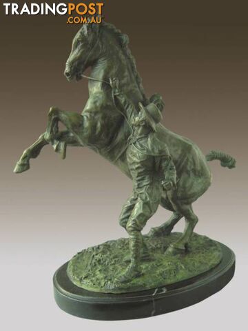 Man & Horse Bronze Sculpture: Marly Horse
