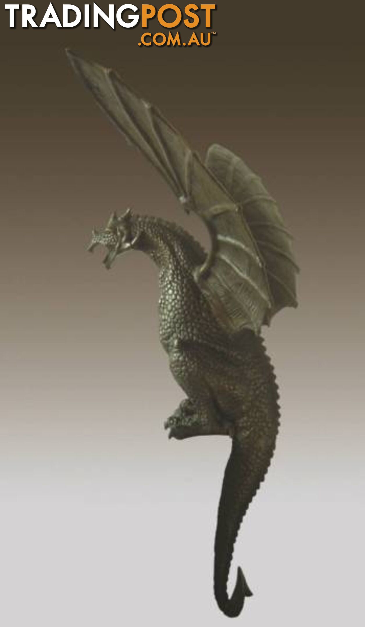 Massive Bronze Sculpture Huge Winged Dragon