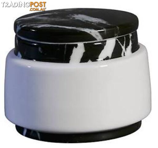Container : Small Black Marble Decal On Stool