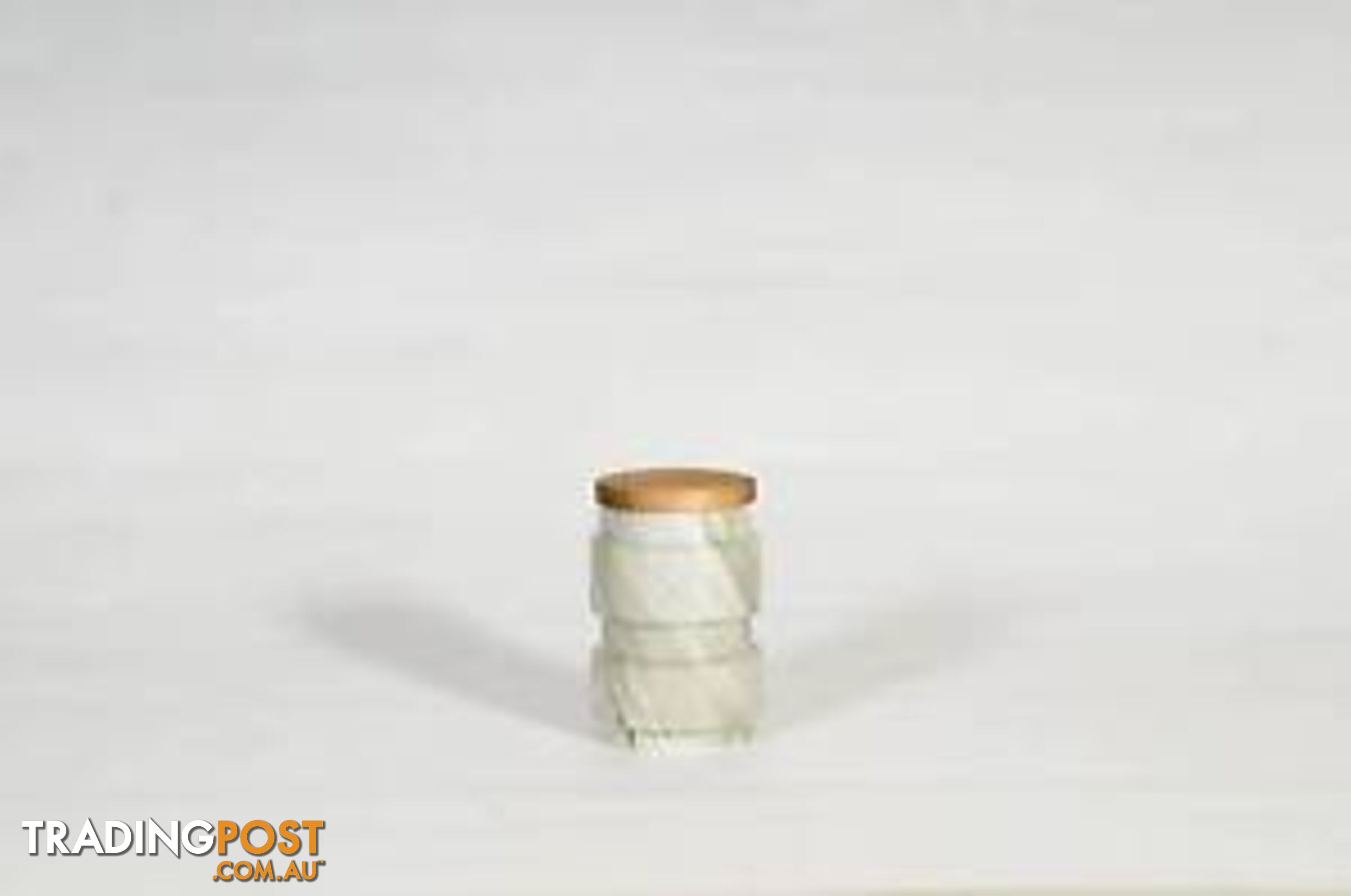 Large Carrera Marble Container With Wooden Cap