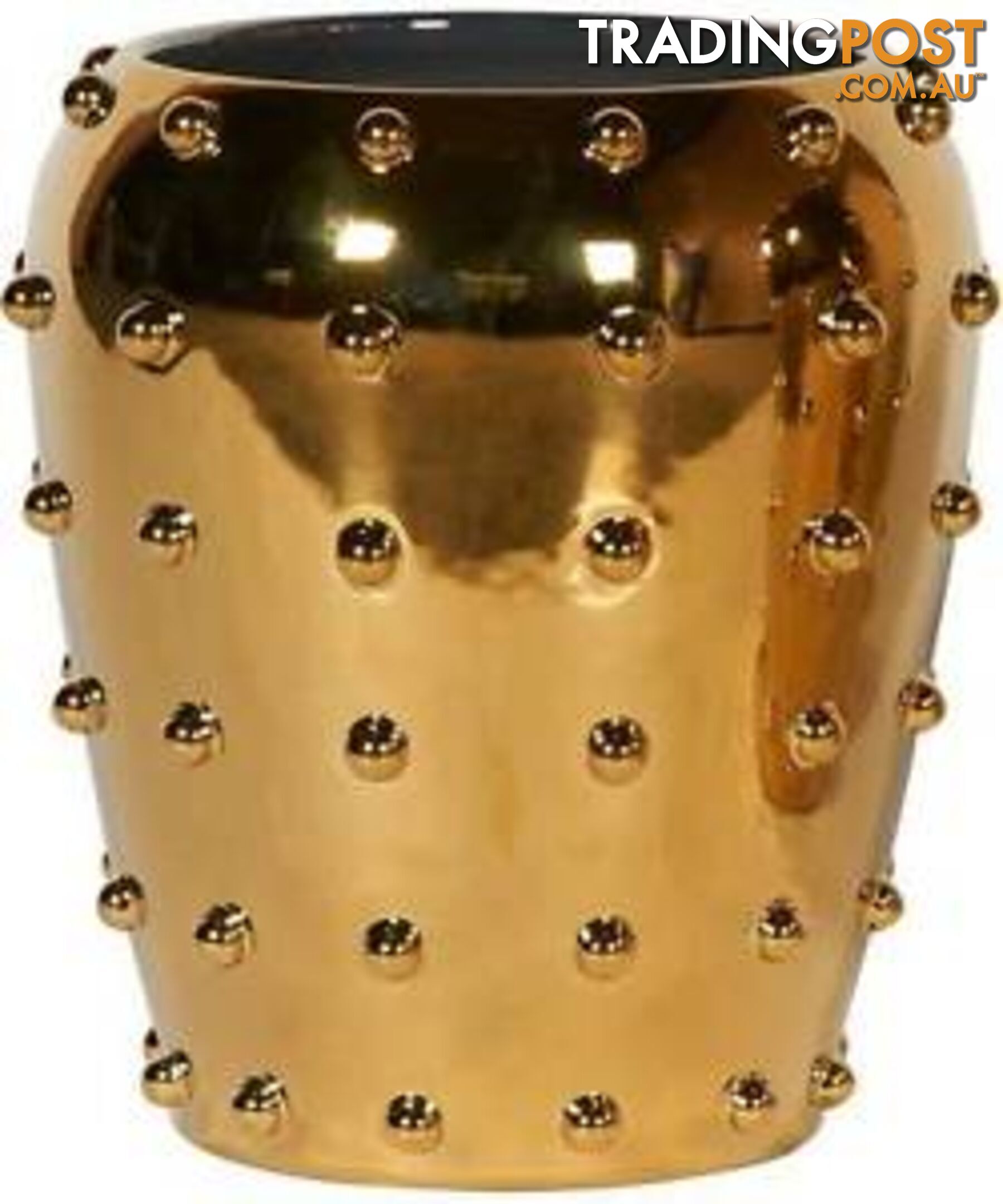 Sunset Gold Studded Ceramic Vase