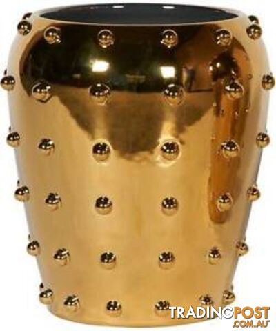 Sunset Gold Studded Ceramic Vase