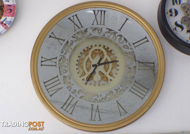 X Large 80 Cm Edinburgh Gear Wall Hanging Clock - photo 3 of 8